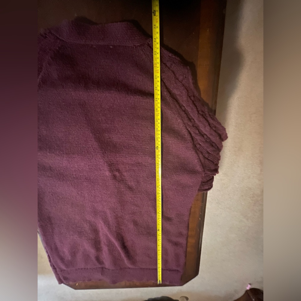 Button down burgundy cardigan long length NWT - Picture 9 of 13
